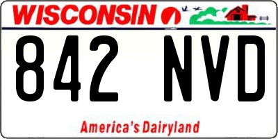 WI license plate 842NVD
