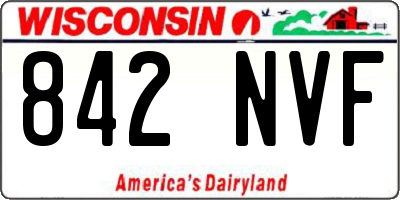 WI license plate 842NVF
