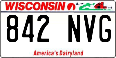 WI license plate 842NVG