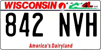 WI license plate 842NVH