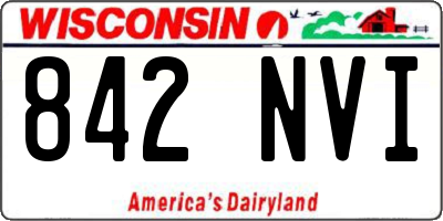WI license plate 842NVI