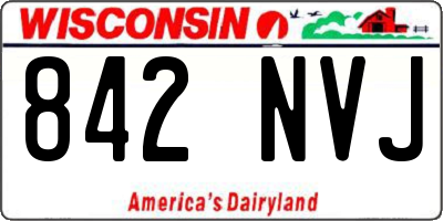 WI license plate 842NVJ
