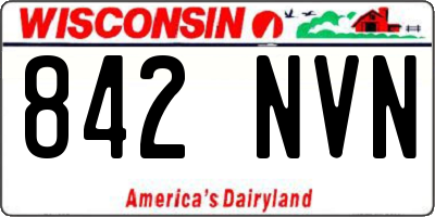 WI license plate 842NVN