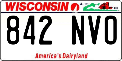 WI license plate 842NVO