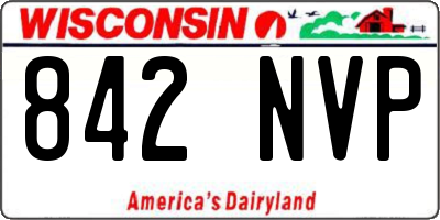 WI license plate 842NVP