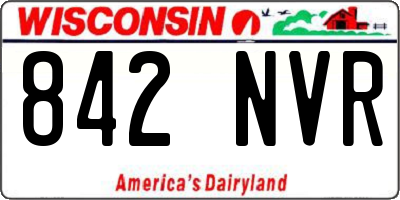 WI license plate 842NVR