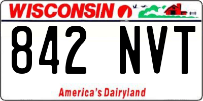 WI license plate 842NVT