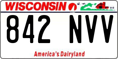 WI license plate 842NVV