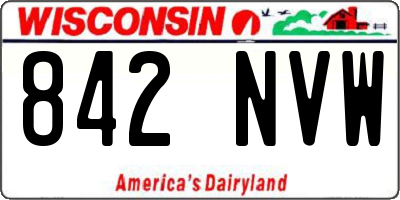 WI license plate 842NVW