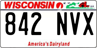 WI license plate 842NVX
