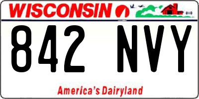 WI license plate 842NVY