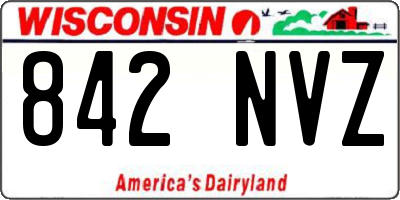 WI license plate 842NVZ
