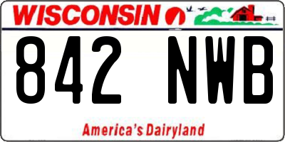 WI license plate 842NWB