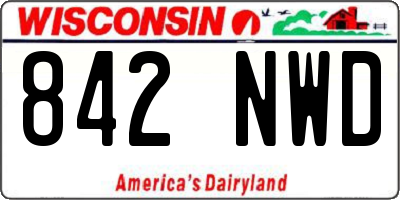WI license plate 842NWD