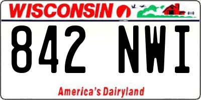 WI license plate 842NWI