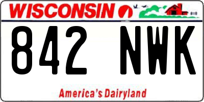 WI license plate 842NWK