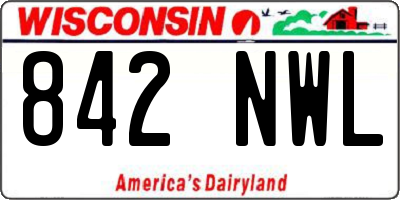 WI license plate 842NWL