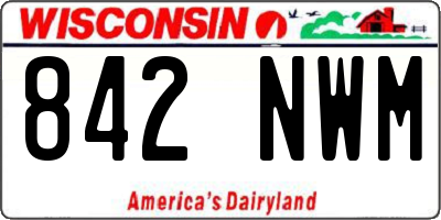 WI license plate 842NWM
