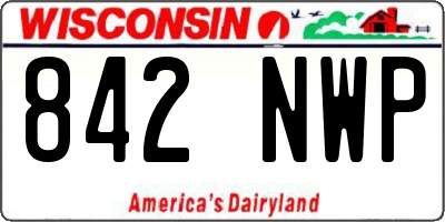 WI license plate 842NWP