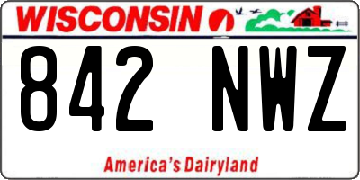 WI license plate 842NWZ