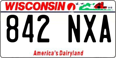 WI license plate 842NXA