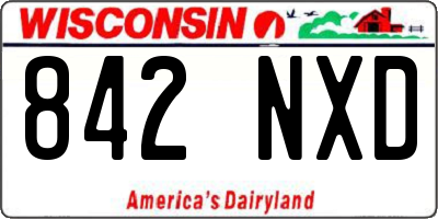 WI license plate 842NXD