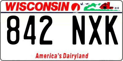 WI license plate 842NXK