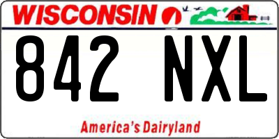 WI license plate 842NXL