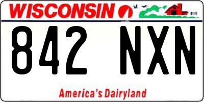 WI license plate 842NXN