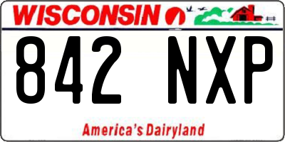 WI license plate 842NXP