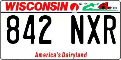 WI license plate 842NXR