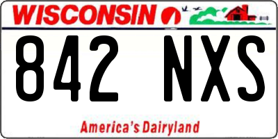 WI license plate 842NXS