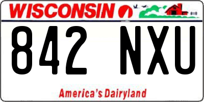 WI license plate 842NXU