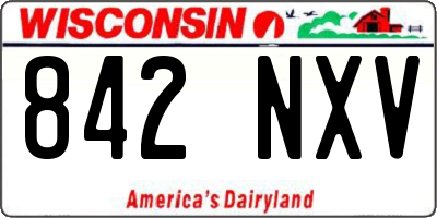 WI license plate 842NXV
