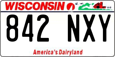WI license plate 842NXY