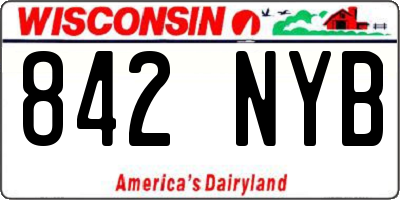 WI license plate 842NYB