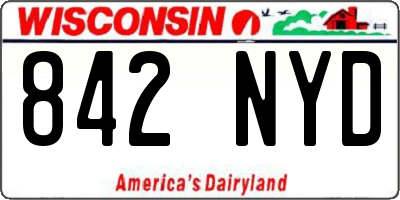 WI license plate 842NYD