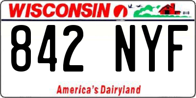WI license plate 842NYF