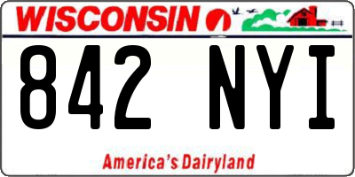 WI license plate 842NYI
