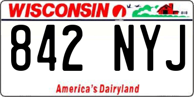 WI license plate 842NYJ