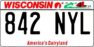 WI license plate 842NYL