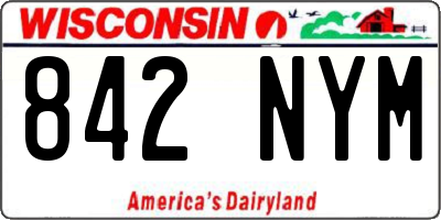 WI license plate 842NYM