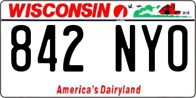 WI license plate 842NYO