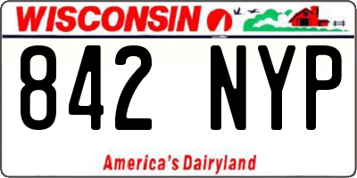 WI license plate 842NYP