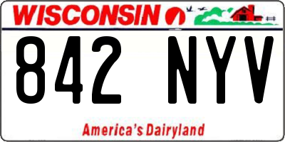 WI license plate 842NYV