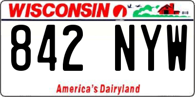 WI license plate 842NYW