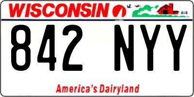 WI license plate 842NYY