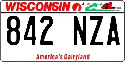 WI license plate 842NZA
