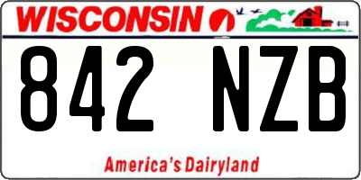 WI license plate 842NZB