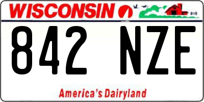 WI license plate 842NZE